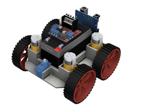 Mehrzweck Roboter Wagen Chassis rc Fernbedienung Steuerung 3d print model - Mito3D