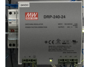 whell power supply din rail mount eg drp-240-24 24vdc 24v 3d print model - Mito3D