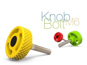 knob bolt m6 knob knob bolt m6 knobs 3d print model - Mito3D