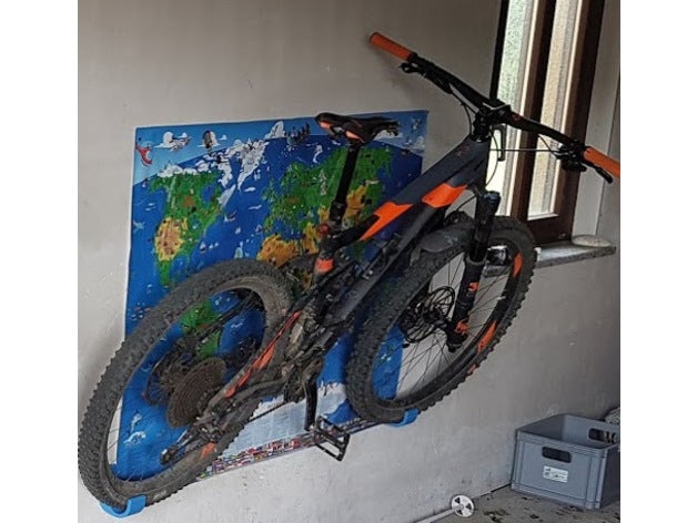 bicicleta parede monte cubo pedal remixar mtb 3D print model - Mito3D