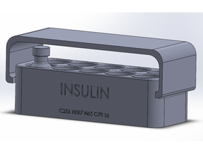insülin şişe konteynerler şeker hastalığı 3d print model - Mito3D