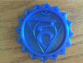 throat chakra symbols 3d print model - Mito3D