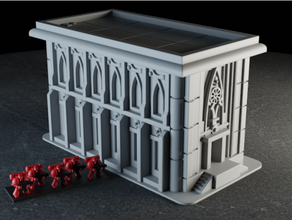 librarium building epic 40k - 6mm scale 3d print model - Mito3D