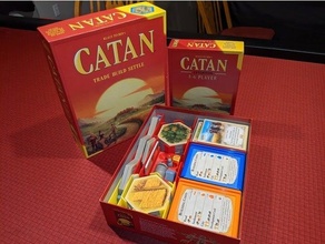 catan board game 5-6 player extension box insert organizer boardgame settlers 3d print model - Mito3D