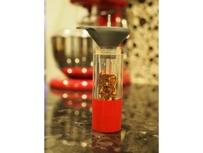 simple spice funnel handle kitchen 3d print model - Mito3D