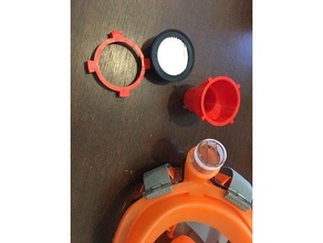 face divers mask filter adapter - quick print 3d print model - Mito3D