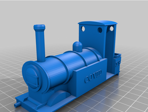 estrecho calibre COVID 19 locomotora 009 vapor 3d print model - Mito3D