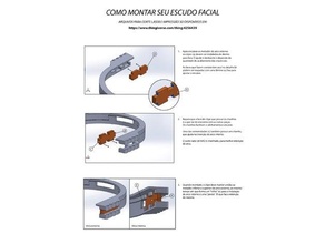clipe v2 para escudo facial 4256439 3d print model - Mito3D