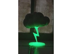 cloud lightning strike 3d print model - Mito3D