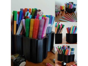 j box assortment decoration desk organizer decor office organization pencil holder pen 3d print model - Mito3D