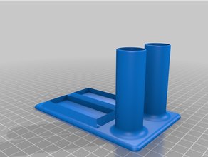 double toothpaste squeezer toothbrush holder 3d print model - Mito3D