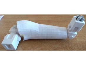 bras enveloppe aluminium extrusion double articulé robot 3d print model - Mito3D