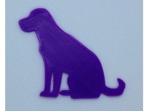 labrador badge dogs 3d print model - Mito3D