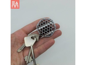 arı kovanı anahtarlık 3d bal arısı küpe altıgen anahtar 3d print model - Mito3D