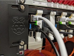 raspberry pi 4 2u rack-mount 12 8 samsung t5 arm server mounting bracket 4b case ssd sbc rack 3d print model - Mito3D