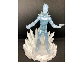 ice marvel legends iceman action figure fortress solitude 3d print model - Mito3D