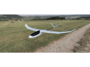 micro pod boom rc glider airplane balsa fly foamy gliding graupner plane radio control slope soaring soarer 3d print model - Mito3D
