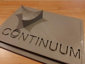 quantistico dispositivo supporto continuum logo scienza finzione scifi tv serie 3d print model - Mito3D