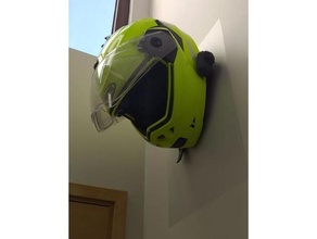 gancho loja motocicleta capacete parede 3d print model - Mito3D