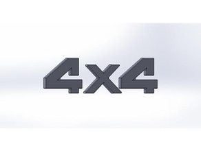 4x4 logo todoterreno 3d print model - Mito3D