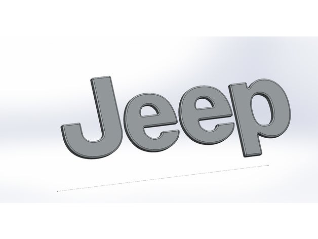 jipe logotipo 4x4 wrangler estrada 3D print model - Mito3D