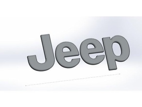 jipe logotipo 4x4 wrangler estrada 3d print model - Mito3D