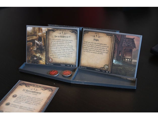 arkham horror lcg agenda book-stand 3D print model - Mito3D