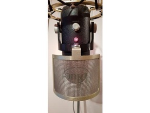 blue yeti pop filter mount microphones attachment 3d print model - Mito3D