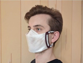 coronavirus face mask clip frame sew covid-19 covid19 covidmask facecoveringchallenge facemask hackthepandemic notouchchallenge surgical 3d print model - Mito3D