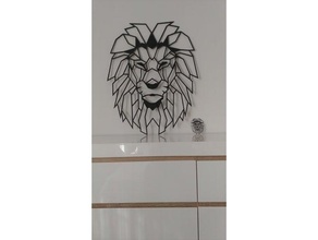 origami lion wall sculpture