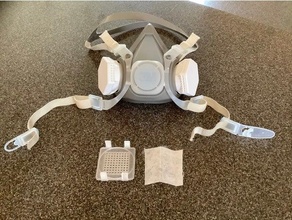 3m respirator mask exhaust clip coronavirus face covid-19 3d print model - Mito3D
