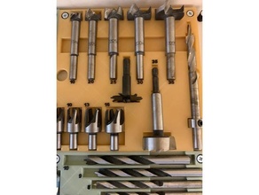 bit holder 6 - forstner diy drill woodworking tools 3d print model - Mito3D