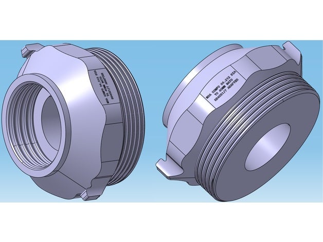 msa comfo classic 40mm nato rd40x1 7 adapter en148-1 filter gasmask adaptor gas mask rd40 stanag 4155 3D print model - Mito3D