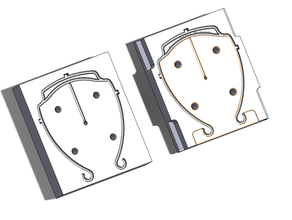 cara escudo molduras injeção moldado 3d print model - Mito3D