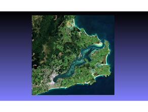 Dunedin Tepoti Neuseeland Farbe 3d Karten Satellit Färbung topografisch Karte Topographie 3d print model - Mito3D