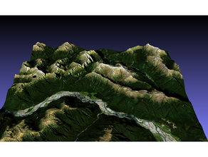 mt Sieger Neuseeland Farbe 3d Karte eilen Fluss Berg Topographie topografisch 3d print model - Mito3D