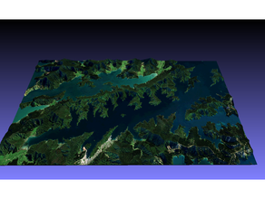 Picton Waitohi zelanda renk 3d harita kraliçe Charlotte ses topografik topografya totaranui 3d print model - Mito3D