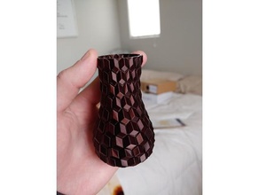 stretched honeycomb vase curved 3d print model - Mito3D