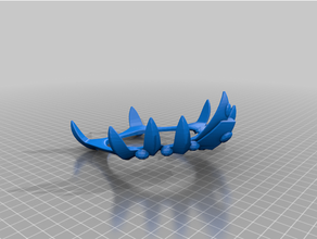 jeweled spiky crown remix dungeons dragons 3d print model - Mito3D