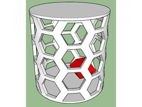 hexa puzzle 3d hexagon hexagonal silinder 3d print model - Mito3D