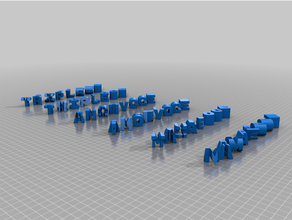 customized triple letter blocks ambigramutfu 3d print model - Mito3D