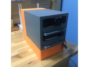 simple nas v1 35 hdd case adapter mount hot swap lattepanda orange pi plex plexiglass raspberry sata usb 3d print model - Mito3D