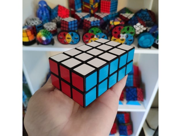 2x3x5 küboid işlevsel Rubik 3d bulmaca Rubiks küp kıvrımlı 3D print model - Mito3D