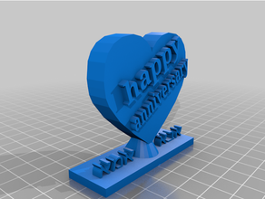 anniversary heart parents dad father gift mom mother 3d print model - Mito3D