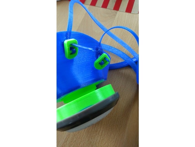 sangle agrafe imprimable masque médical ajusteur chirurgical 3D print model - Mito3D