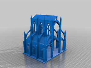 gotik katedral yapı mimari Eğitim mühendislik 3d print model - Mito3D