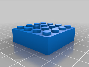 adaptador duplo en Lego Classique compatível 3d print model - Mito3D