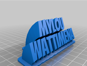 özelleştirilmiş Nefes kesici 2 line tabak Metin 3d print model - Mito3D