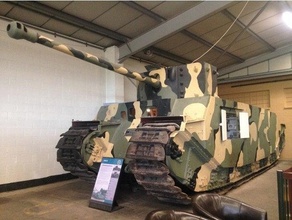 Grã Bretanha trem 2 superheavy tank remixar 3d print model - Mito3D