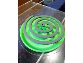 Moskito Spule Halter Unterstützung Spiral Plato Abs espiral Mücken Teller Respirator 3d print model - Mito3D